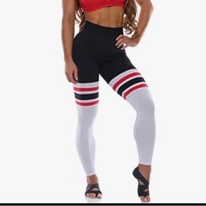 Bombshell Sportswear High Waist Thigh High Leggings XS Black/Red
